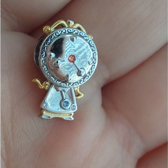 925 Sterling Silver Cogsworth Charm - Picture 4 of 8